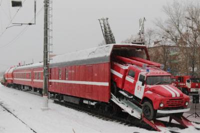 На Московском вокзале Тулы появился новый памятник и пожарный поезд